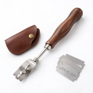 Bread Lame with Walnut Handle and Five Blades, shown on a plain studio background