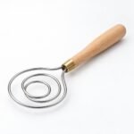 Danish Dough Whisk, Beech Handle, 33 cm, shown on a plain studio background