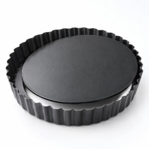 Fluted Tart Tin, 28 cm, Loose Base, shown on a plain studio background