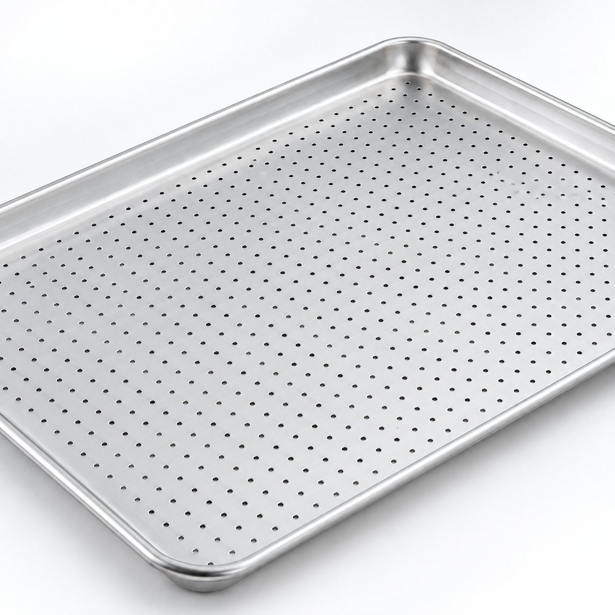 Perforated Baking Sheet, 40 x 30 cm, close up detail of the surface and finish