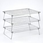 Three Tier Cooling Rack, Folding, shown on a plain studio background