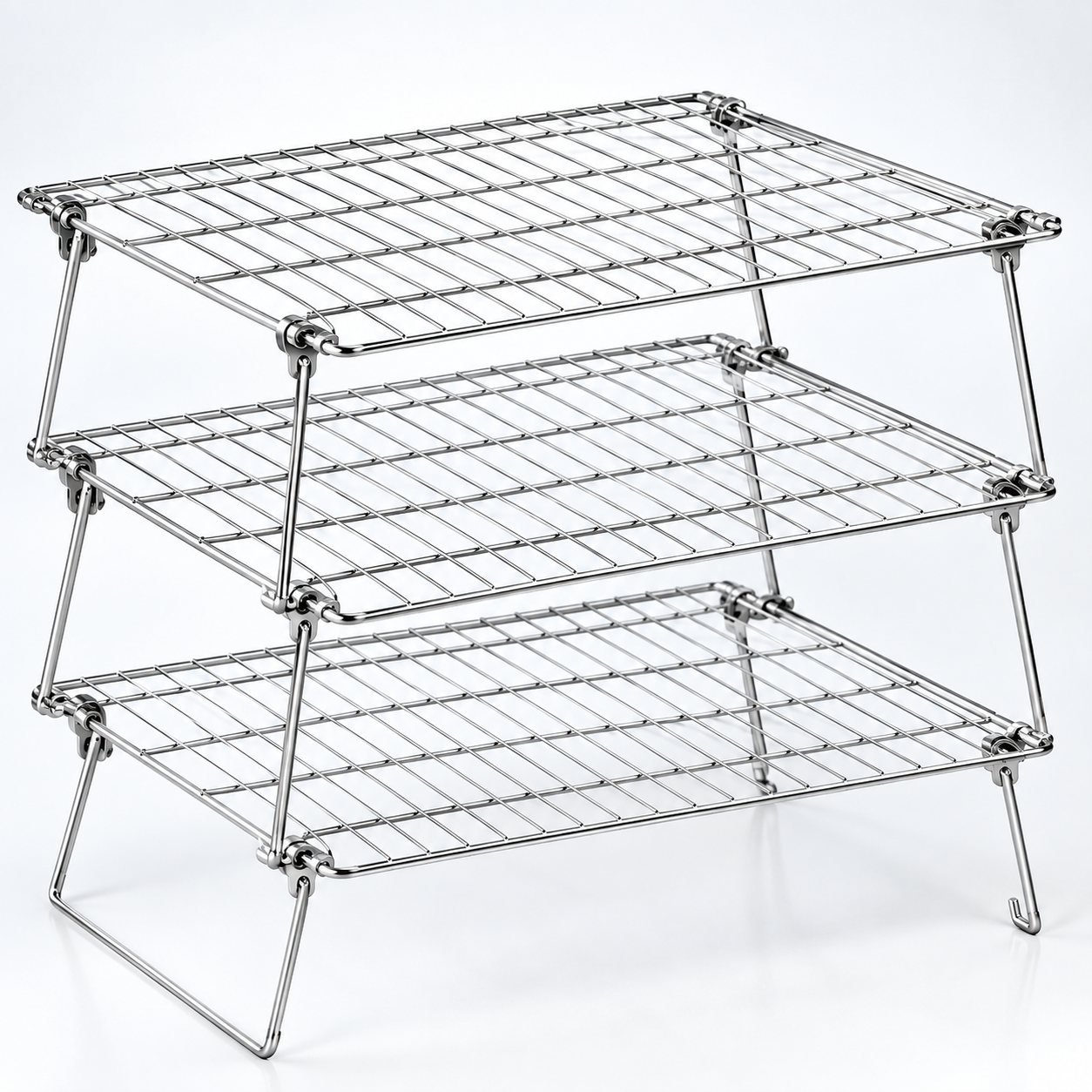 Three Tier Cooling Rack, Folding, close up detail of the surface and finish
